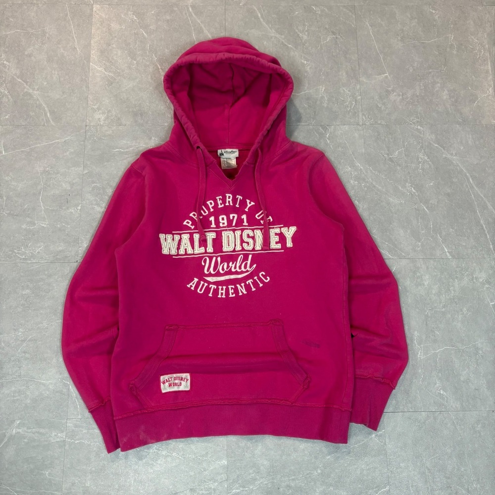 Disney Parks Walt Disney World 1971 Authentic Pink Pullover Hoodie Womens M